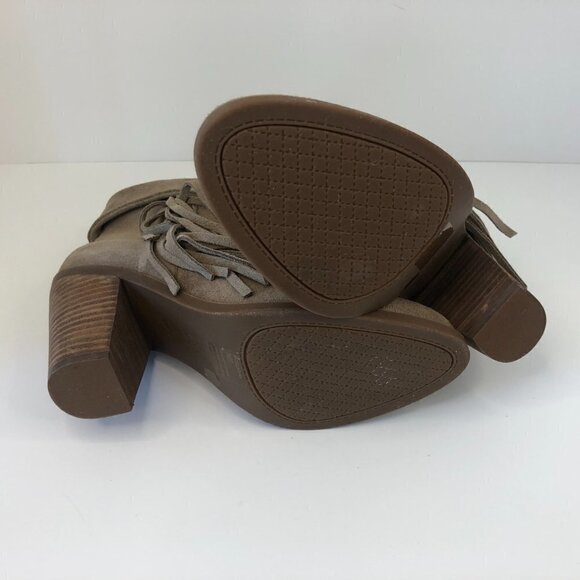 Jessica Simpson Callaghan Ankle Boots Suede Fringe Heeled  Zipper Booties Size 7 - Picture 12 of 14